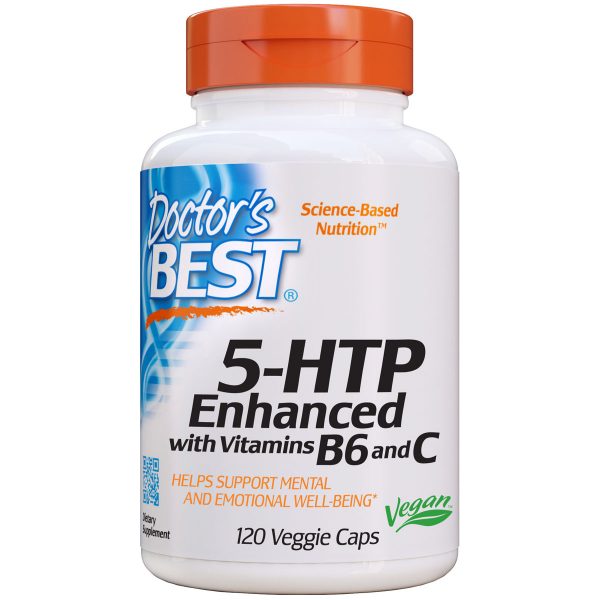 5 HTP 100mg Enhanced with Vitamins B6 and C Front 1