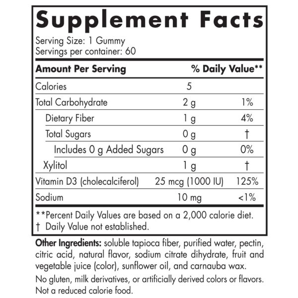 RUS 31137 Zero Sugar Vitamin D3 Gummies 60ct SF 1
