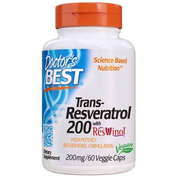 Trans Resveratrol 200 with ResVinol 25 Front 1