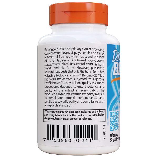 Trans Resveratrol 200 with ResVinol 25 Side 1