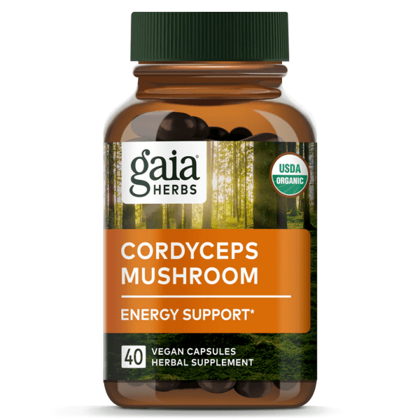 Gaia Cordyceps Mushroom Front